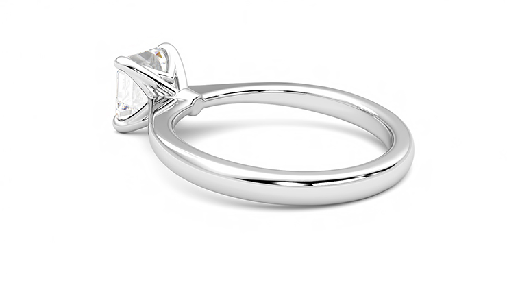 Taylor & Hart Elysium Asscher Engagement Ring 360 degree image 18