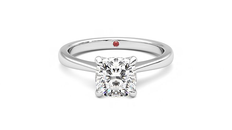 Taylor & Hart Elysium Cushion Engagement Ring 360 degree image 0