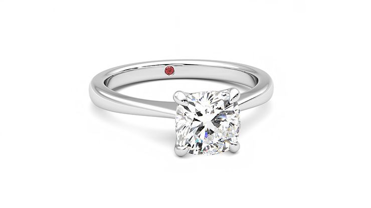 Taylor & Hart Elysium Cushion Engagement Ring 360 degree image 3