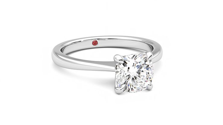 Taylor & Hart Elysium Cushion Engagement Ring 360 degree image 4