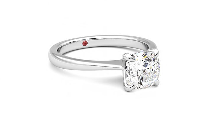Taylor & Hart Elysium Cushion Engagement Ring 360 degree image 5