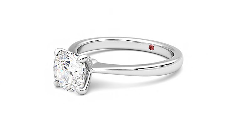 Taylor & Hart Elysium Cushion Engagement Ring 360 degree image 24