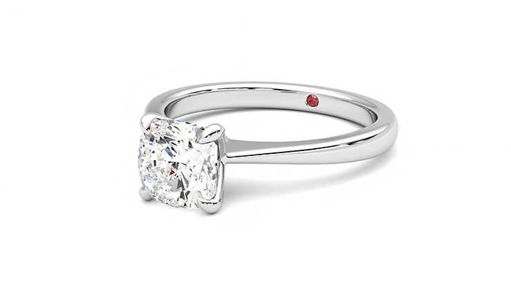 Taylor & Hart Elysium Cushion Engagement Ring 360 degree image 25