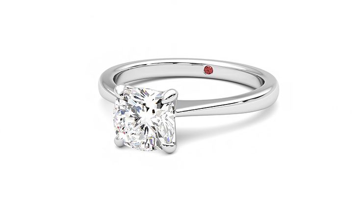 Taylor & Hart Elysium Cushion Engagement Ring 360 degree image 26