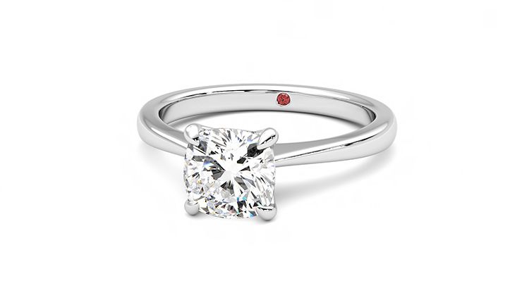 Taylor & Hart Elysium Cushion Engagement Ring 360 degree image 27