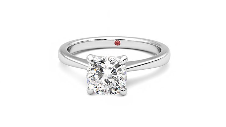 Taylor & Hart Elysium Cushion Engagement Ring 360 degree image 28