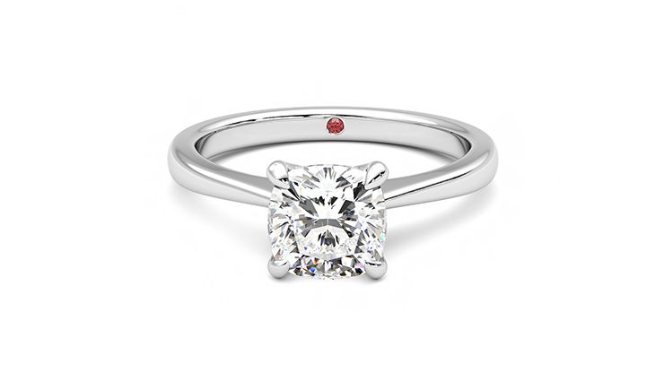 Taylor & Hart Elysium Cushion Engagement Ring 360 degree image 29