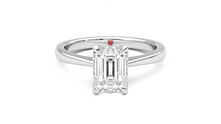 Taylor & Hart Elysium Emerald Engagement Ring 360 degree image 0