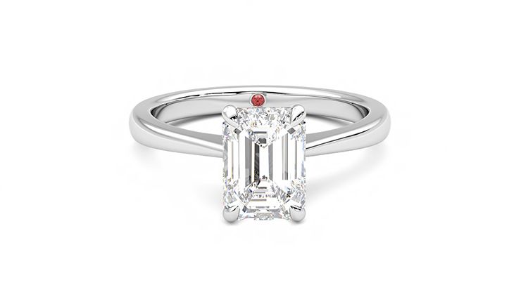 Taylor & Hart Elysium Emerald Engagement Ring 360 degree image 1