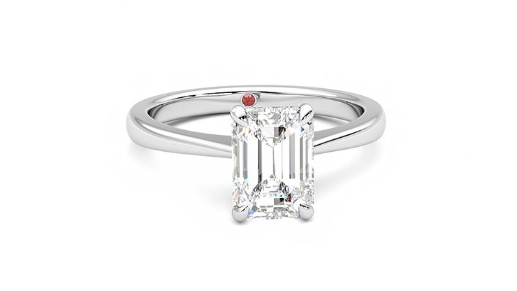 Taylor & Hart Elysium Emerald Engagement Ring 360 degree image 2