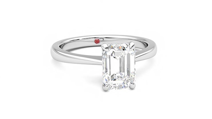 Taylor & Hart Elysium Emerald Engagement Ring 360 degree image 3