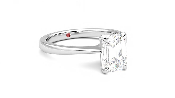 Taylor & Hart Elysium Emerald Engagement Ring 360 degree image 5