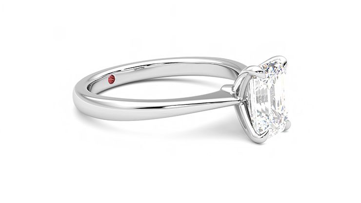 Taylor & Hart Elysium Emerald Engagement Ring 360 degree image 7