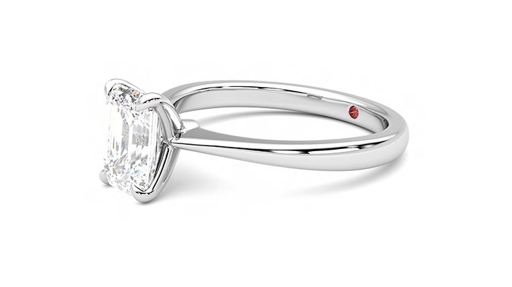 Taylor & Hart Elysium Emerald Engagement Ring 360 degree image 23