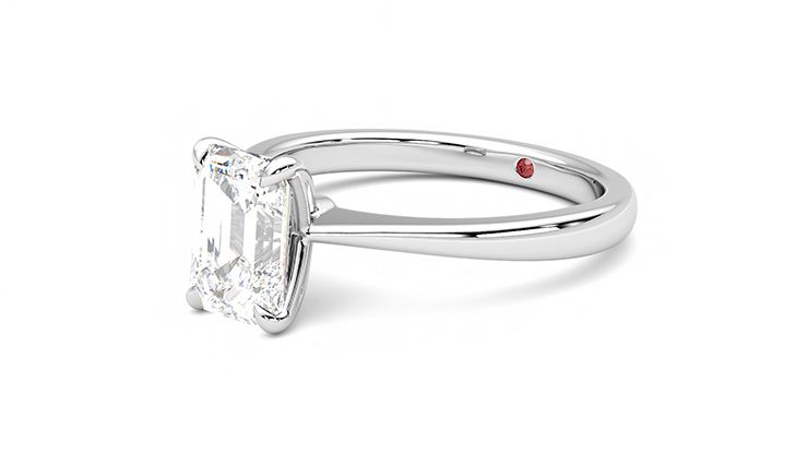 Taylor & Hart Elysium Emerald Engagement Ring 360 degree image 24
