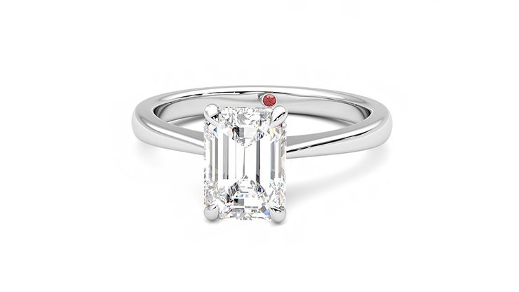 Taylor & Hart Elysium Emerald Engagement Ring 360 degree image 28
