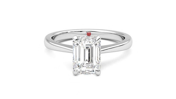 Taylor & Hart Elysium Emerald Engagement Ring 360 degree image 29