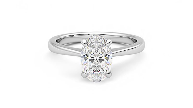 Taylor & Hart Elysium Oval Engagement Ring 360 degree image 0