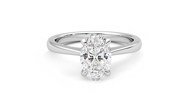 Taylor & Hart Elysium Oval Engagement Ring 360 degree image 1