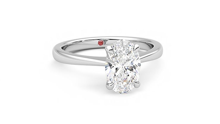 Taylor & Hart Elysium Oval Engagement Ring 360 degree image 3