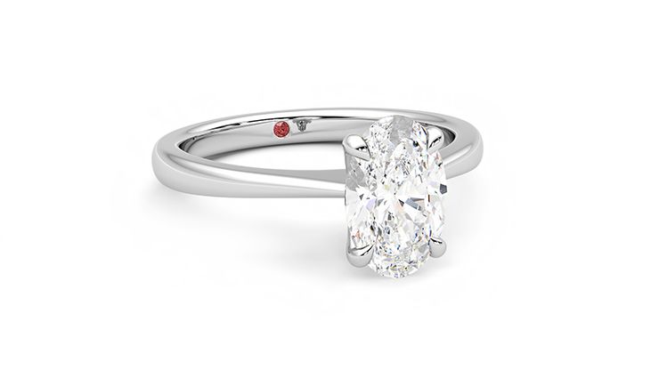 Taylor & Hart Elysium Oval Engagement Ring 360 degree image 4
