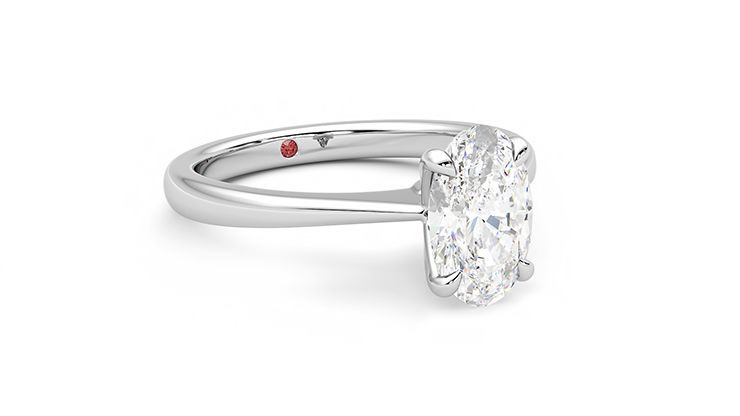 Taylor & Hart Elysium Oval Engagement Ring 360 degree image 5