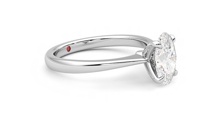 Taylor & Hart Elysium Oval Engagement Ring 360 degree image 7