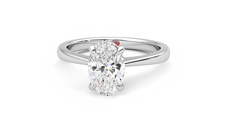 Taylor & Hart Elysium Oval Engagement Ring 360 degree image 28