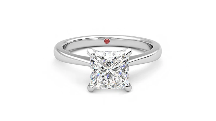 Taylor & Hart Elysium Princess Engagement Ring 360 detail 01