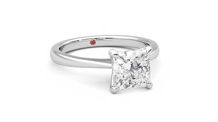 Taylor & Hart Elysium Princess Engagement Ring 360 degree image 3