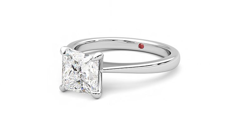 Taylor & Hart Elysium Princess Engagement Ring 360 degree image 24