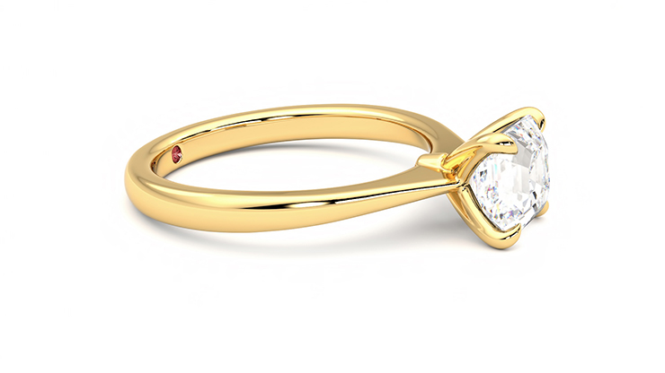 Taylor & Hart Elysium Asscher Engagement Ring 360 degree image 8