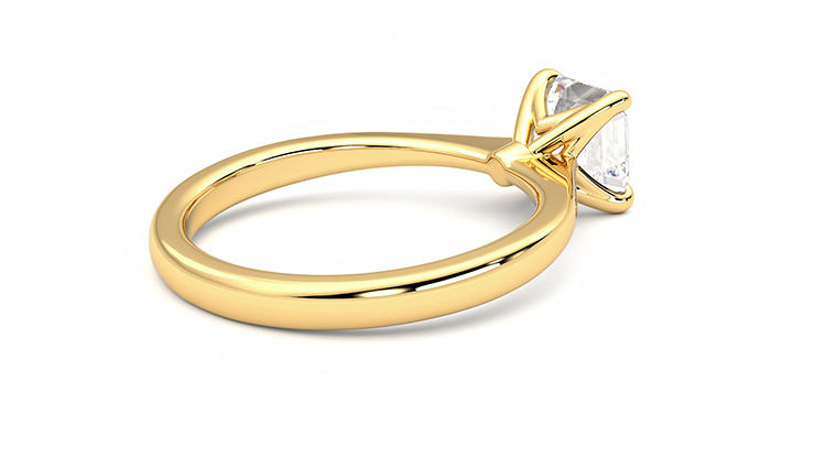 Taylor & Hart Elysium Asscher Engagement Ring 360 degree image 12