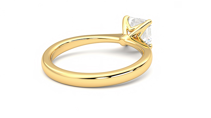 Taylor & Hart Elysium Asscher Engagement Ring 360 degree image 13