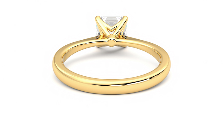 Taylor & Hart Elysium Asscher Engagement Ring 360 degree image 15