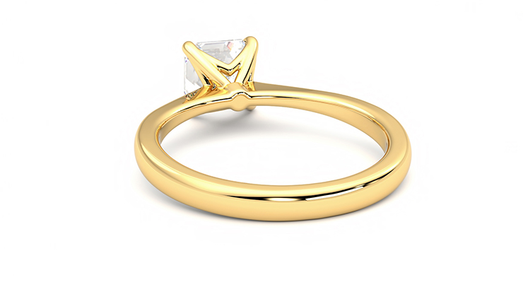 Taylor & Hart Elysium Asscher Engagement Ring 360 degree image 16