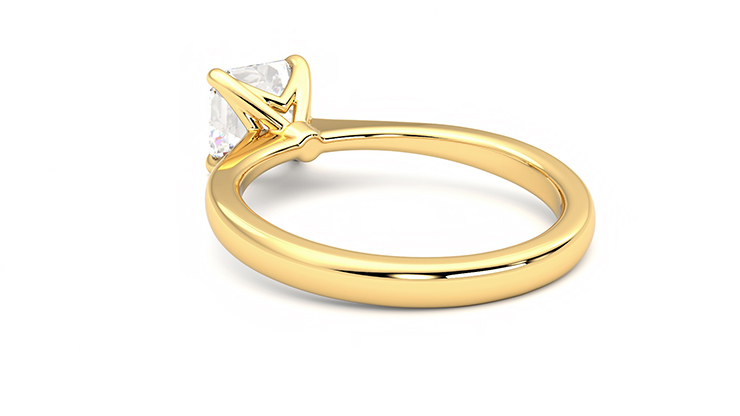 Taylor & Hart Elysium Asscher Engagement Ring 360 degree image 17