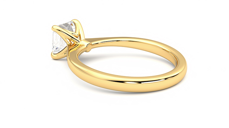 Taylor & Hart Elysium Asscher Engagement Ring 360 degree image 18