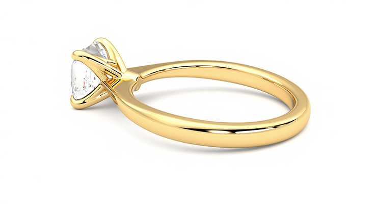 Taylor & Hart Elysium Asscher Engagement Ring 360 degree image 19