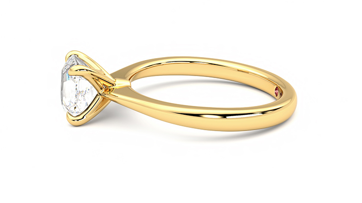 Taylor & Hart Elysium Asscher Engagement Ring 360 degree image 21