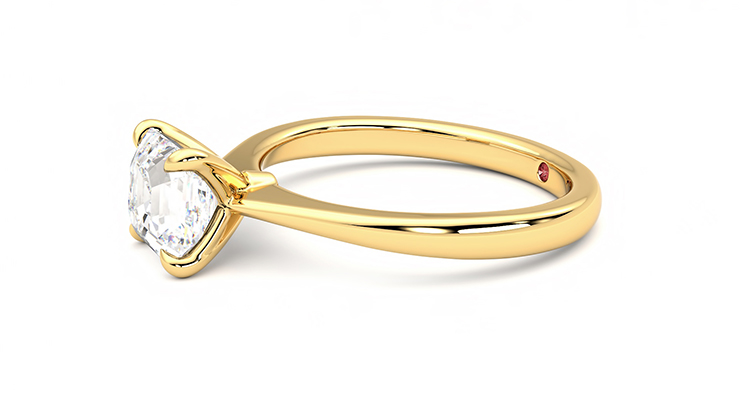 Taylor & Hart Elysium Asscher Engagement Ring 360 degree image 22