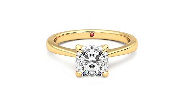 Taylor & Hart Elysium Cushion Engagement Ring 360 degree image 0