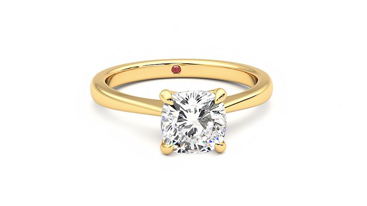 Taylor & Hart Elysium Cushion Engagement Ring 360 degree image 2