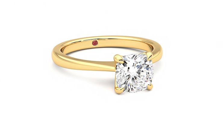 Taylor & Hart Elysium Cushion Engagement Ring 360 degree image 4