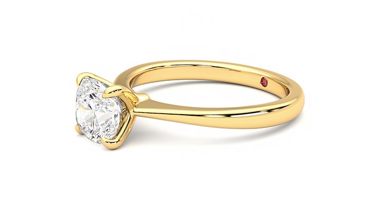 Taylor & Hart Elysium Cushion Engagement Ring 360 degree image 23