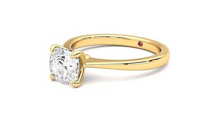 Taylor & Hart Elysium Cushion Engagement Ring 360 degree image 24