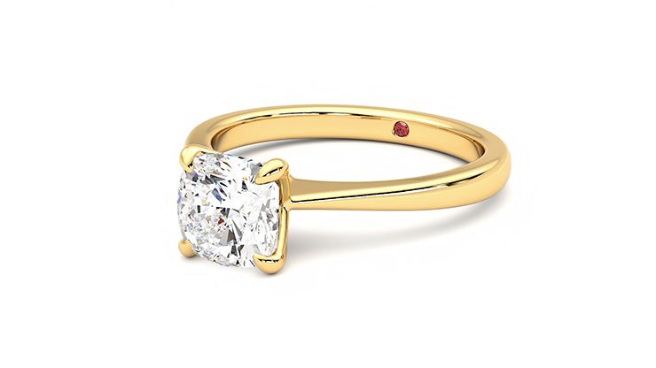 Taylor & Hart Elysium Cushion Engagement Ring 360 degree image 25
