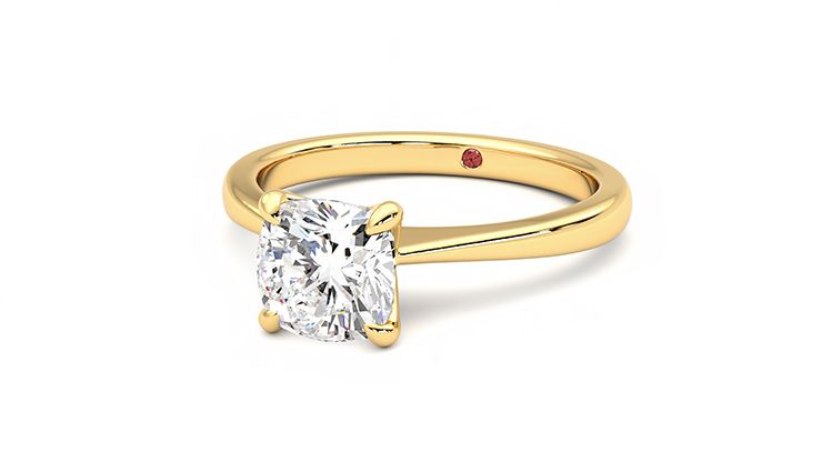 Taylor & Hart Elysium Cushion Engagement Ring 360 degree image 26