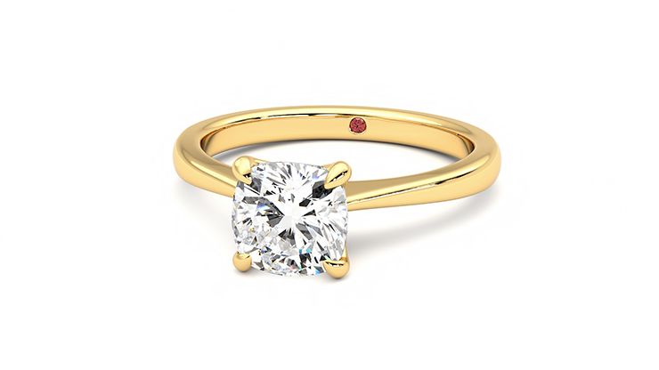 Taylor & Hart Elysium Cushion Engagement Ring 360 degree image 27