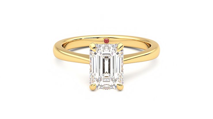 Taylor & Hart Elysium Emerald Engagement Ring 360 degree image 0